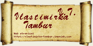 Vlastimirka Tambur vizit kartica